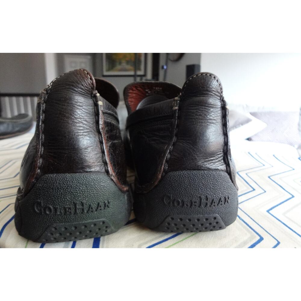 Cole Haan Tucker Venetian Black Leather Driving Loafers Men 12 Casual Dress Shoe - Picture 5 of 8